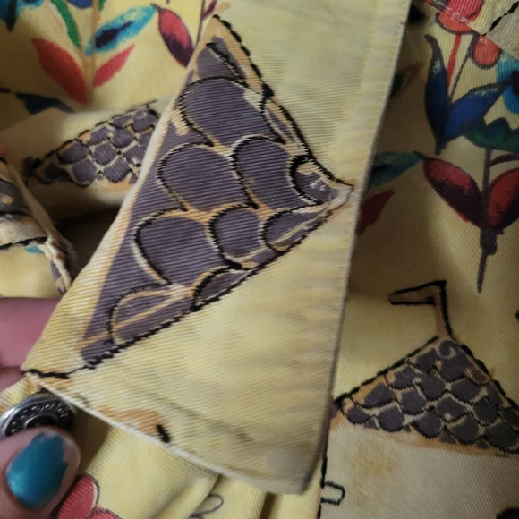 Chico's Yellow Jacket with Floral and House Print - Picture 8 of 8